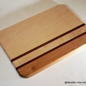 Maple gives the cutting board strength and durability while the Leopardwood provides an interesting and unique pattern to the piece.