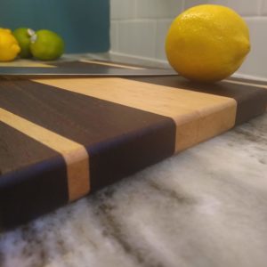 Cocktail Cutting Board: Birdseye Maple and Wenge