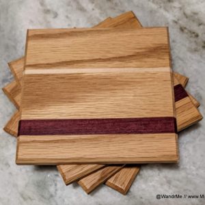 Coasters: Oak with Purpleheart and Maple